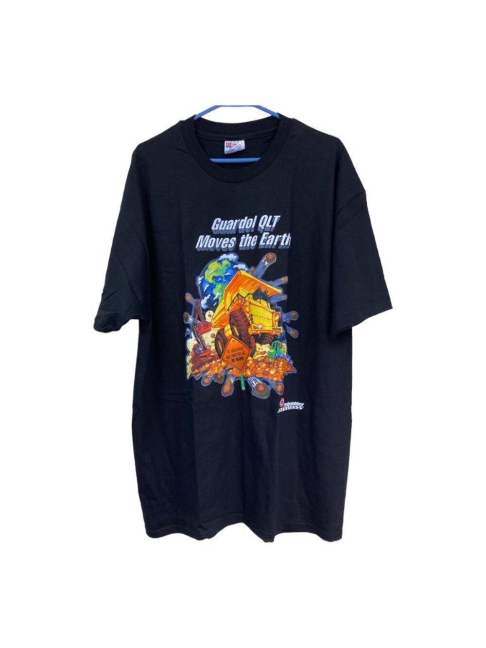76 Performance Black T Shirt Guardol QLT Hanes XL 46-48 Single Stitch